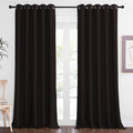 NICETOWN Patio Blackout Curtain Panels - Extra Wide Sliding Door Thermal Insulated Drape, Privacy Room Divider Curtain for Bedroom Office (Toffee Brown, 66 x 118 Inch Long)