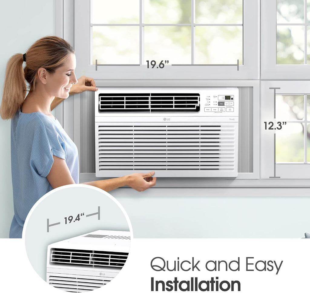 lg 10000 btu window air conditioners [2023] remote, close-up detail