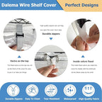 Waterproof Shelf Cover,Durable Dustproof Storage Wire Rack Covers,Outdoor Shelving Covers for Wire Shelves with Zipper 60''x24''x72'',Clear