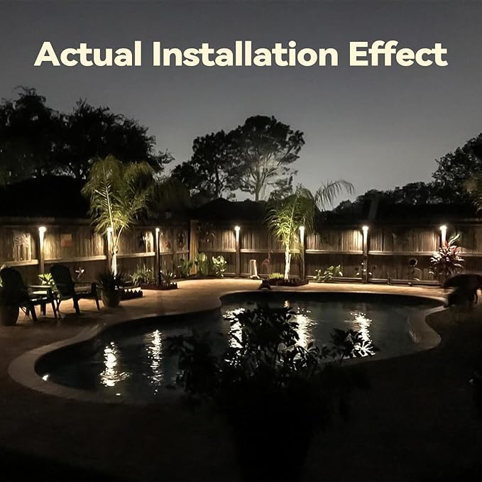 LEONLITE 12-Pack Update 5CCT LED Low Voltage Deck Lights, 180LM 3.74inch Landscape Step Railing Fence Light, 12-24V AC/DC, CRI90, Die-cast Aluminum Housing & Frosted Glass Lens, UL Cord, Bronze