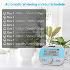 Sainlogic Automatic Plant Waterer for 15 Potted Plants, Self-Watering System with Humidity Monitor Display, Deep Root Irrigation, IP64 Programmable Timer, Ideal for Vacation, Travel and Indoor Garden