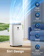 portable air conditioner,14000 btu up to 750 sq.ft, front angle view