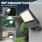 HYPERLITE LED Parking Lot Light - 200W 30000lm UL Listed Led Flood Lights Outdoor with Adjustable Trunnion Wall Mount - Waterproof Commercial Street Area Lighting with Photocell for Barn Yard Garage