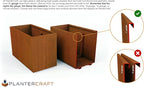 Plantercraft Extra Large Corten Steel Planter, 84x24x36 Large Rectangular Planters for Outdoor Plants, Heavy Duty Metal Planter Box for Patios, Gardens, and Commercial Spaces
