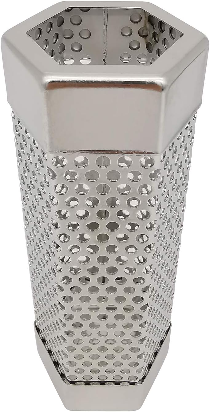 Smoker Smoke Tube Box for Pellets Grill, 6" Hexagon, 1Pack | 304 Stainless Steel BBQ Cold Smoker Generator Tube, 2.5 Hours of Billowing Hot or Cold Smoking