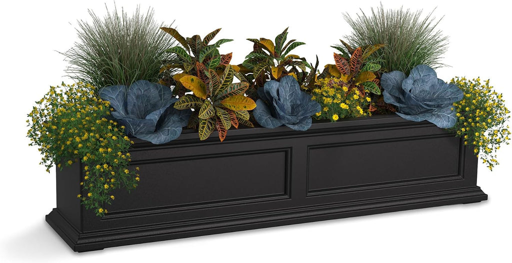 mayne fairfield 48in self-watering rectangular window box planter, main product view
