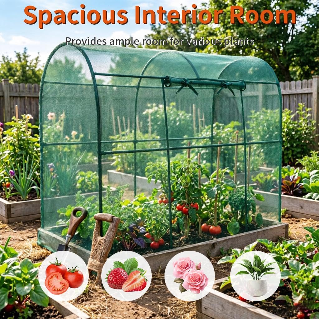 crop cages for garden plant, plant protection tent, side view