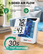 indoor outdoor thermometer wireless solar weather station with on a desk or shelf
