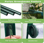 Mini Greenhouse for Indoor Outdoor, Plant Green House 4-Tier Rack Stand Portable Greenhouses with Durable PVC Cover for Seedling, 2.5x1.6x5.2 FT,Ideal Gardening Gifts for Women Men(PLGH704P)