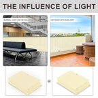 LOVE STORY Custom Size 3'x11' Butter Cream Balcony Privacy Screen,UV Block Privacy Fence Screen,90% Shield for Outdoor Pool Garden Apartment Railing