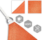 Patio Paradise 8' x 8' x 8' Sun Shade Sail Triangle Canopy Shade Cloth Fabric Sunlight Block Patio Pergola Cover HDPE Deck Awning for Outdoor Backyard Roof Shading, Orange
