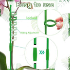 Plant Stakes,18Inch & 11Inch Plant Support Stakes,HAINANSTRY Adjustable Length Garden Stakes,Plant Stakes for Indoor and Outdoor Plants,Tomatoes/Beans/Orchid/Vegetable Stakes for Garden