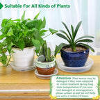 8 Pack of 5'' Clear Plant Saucer Drip Trays, Plant Tray for Indoor and Outdoor Plants, Thicker & Sturdier & Durable Plastic Plant Saucers Plant Accessories Indoor