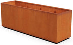Plantercraft Corten Steel Planter 84x24x30 | Large Rectangular Planters for Outdoor Plants & Patios | Extra Large Heavy Duty Metal Planter Box for Privacy & Gardening