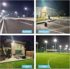HYPERLITE Led Parking Lot Lights Outdoor 300W - UL Listed Wall Mount LED Stadium Flood Light - 45000lm 5000K Parking Lights Commercial for Backyard Court Street Driveways Highway Farm - 2Packs