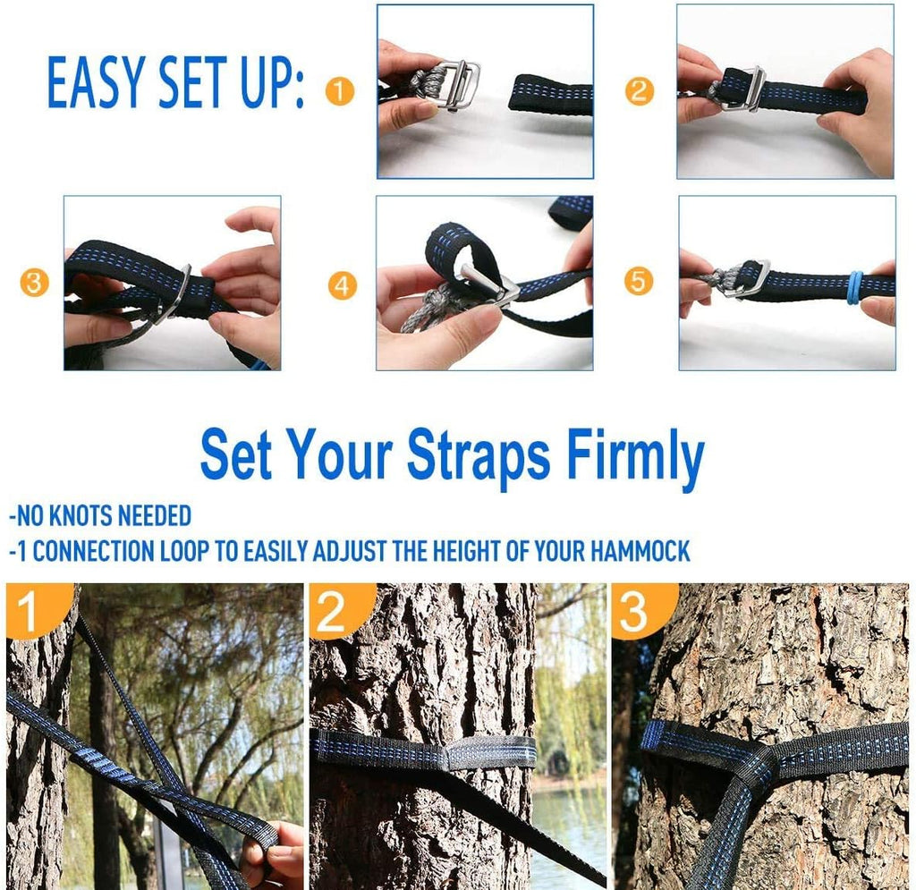 Onewind 2 * 12Ft Hammock Straps Set, Heavy Duty Tree-Friendly Straps | Hanging Kit with Cinch Buckle 1 Inch Wide 1500 LBS Durable Lightweight No-Stretch and Easy to Set Up, Orange