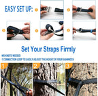 Onewind 2 * 12Ft Hammock Straps Set, Heavy Duty Tree-Friendly Straps | Hanging Kit with Cinch Buckle 1 Inch Wide 1500 LBS Durable Lightweight No-Stretch and Easy to Set Up, Orange