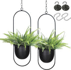 shineloha 2 pack hanging planter with 5.5" pot, main product view