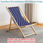 GORGECRAFT Thicker Beach Sling Patio Chairs Canvas Folding Chair Replacement 118 * 43.5cm Outdoor Chairs Cloth Replacements Portable Reclining Sling Chair Fabric for Summer Vacation Sunbathing Garden