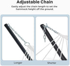 SUPERJARE Hammock with Stand, 2 Person Heavy Duty Hammock Frame, Detachable Pillow & Strong Curved-Bar & Portable Carrying Bag, Perfect for Outdoor & Indoor - Graffiti Blue