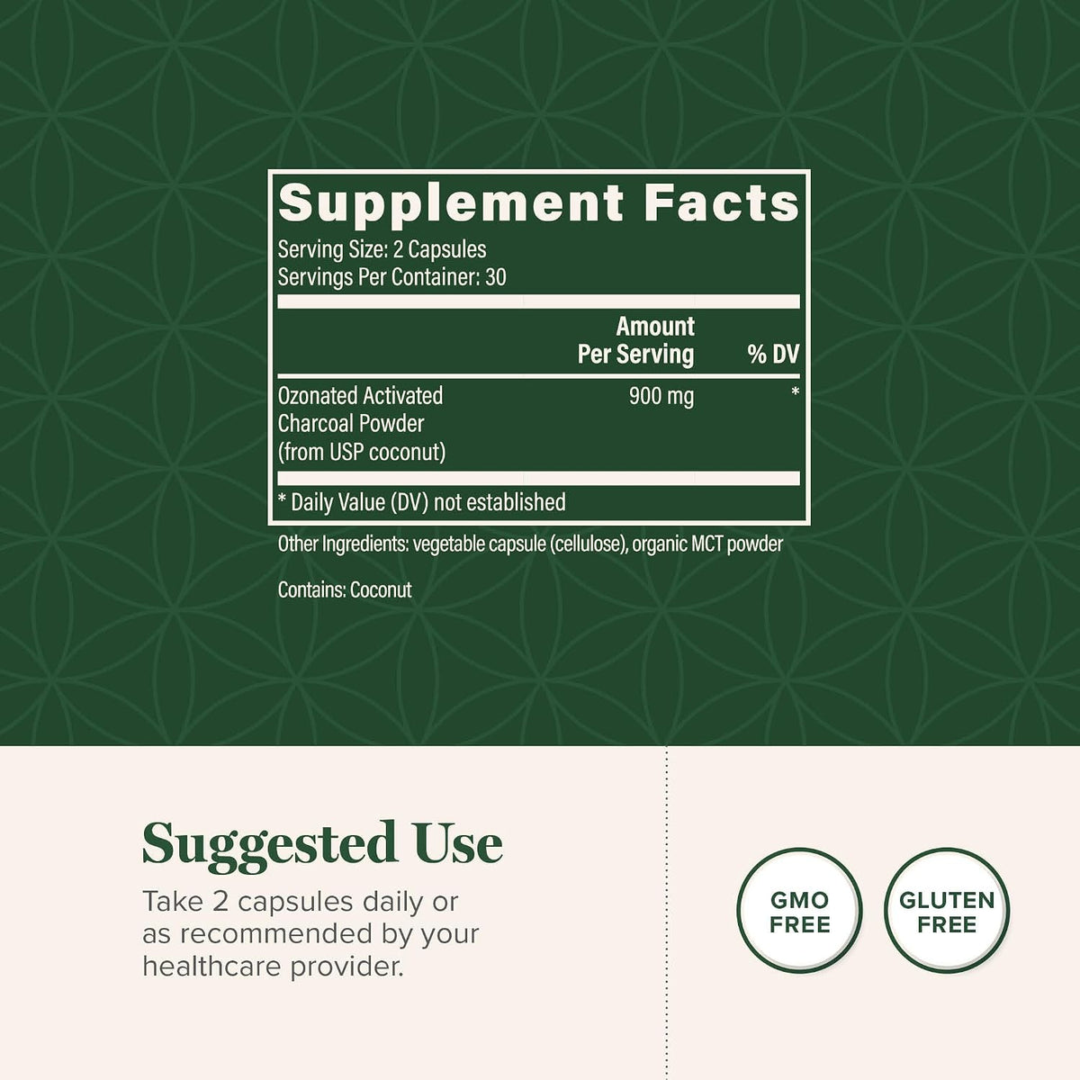 global healing center - ozonated activated charcoal powder shown in use