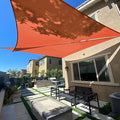 SUNLAX Sun Shade Sail 10' x 11' x 14.9' Terra Red Rectangle Canopy Sail Shade Cover UV Block Permeable Sunshade Outdoor for Patio Backyard Deck Pergola (We Make Custom Size)