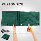 LOVE STORY Custom Size 3'x27' Dark Green Balcony Privacy Screen,UV Block Privacy Fence Screen,90% Shield for Outdoor Pool Garden Apartment Railing