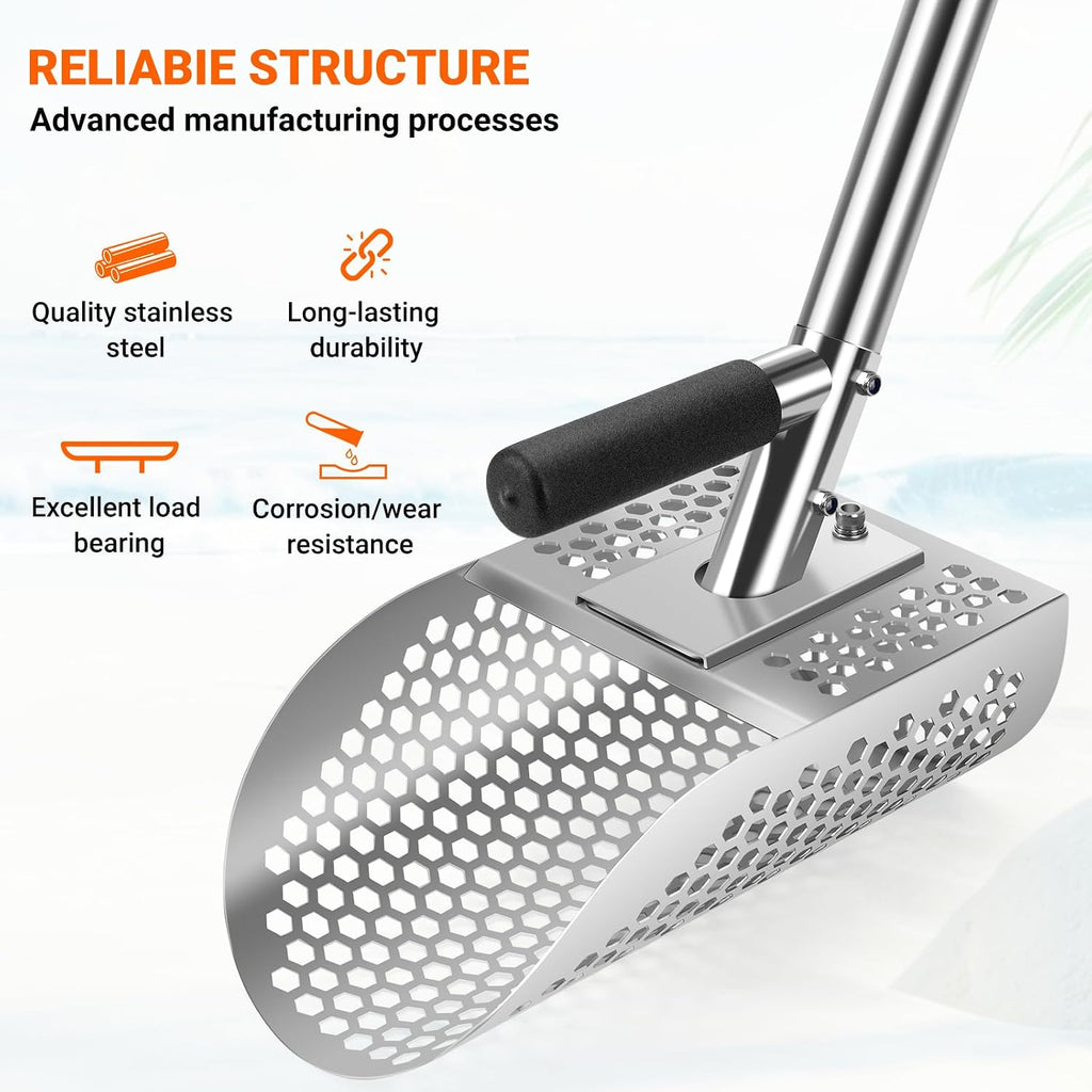 long handle sand scoop with shovel for metal, package contents