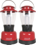 Coleman 400L LED Lantern with 4D Battery, Water & Impact-Resistant Lantern with Carry Handle, Lifetime LED Lights Never Need Replacing (Pack of 2)
