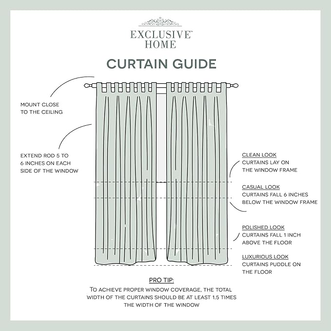 Exclusive Home Cabana Solid Indoor/Outdoor Light Filtering Hook-and-Loop Tab Top Curtain Panel Pair, 54"x120", Vanilla