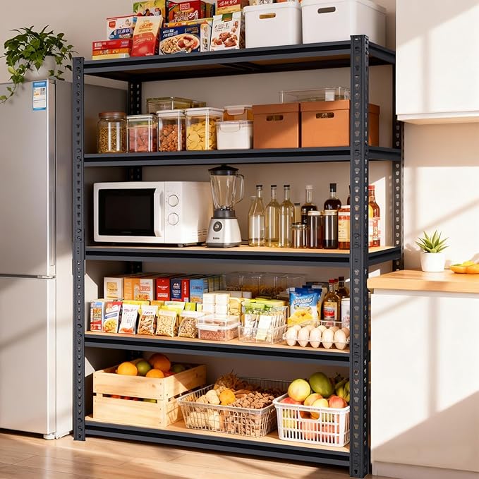 72" H Storage Shelves,Storage Shelves Heavy Duty,2400LBS Metal Shelving Units,Adjustable Garage Shelving Heavy Duty for Garage Storage,Warehouse,16"x35.5"x72",2 Pack