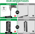 Window Box Brackets, Adjustable Planter Box Brackets, Heavy Duty Iron Flower Box Bracket for Deck Railing with Upgraded Bottom Support - Ideal for Balconies, Fences, and Gardens (4 Pack)