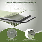 Raised Garden Bed Kit, 5x2x1 ft Galvanized Planter Box Outdoor with Safety Edging, Large Metal Raised Beds for Gardening Vegetables Flower Fruits (Avocado Green)