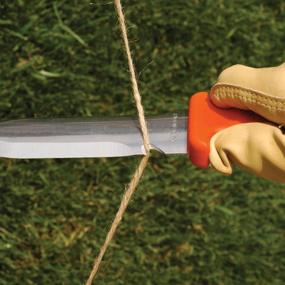 Deluxe Soil Knife, Orange – Hori Hori with 6-Inch SS Blade
