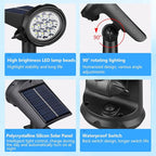 Solar Spot Lights Outdoor，Solar Lights Outdoor Waterproof IP68，Dark Sensing Auto On/Off，Suitable for Garden, Corridor Landscape Lighting and Flag Lighting. (Warm White, 4-Pack)