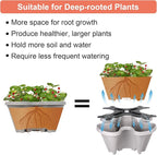 GameXcel Vertical Planter 6 Tier Stackable Planters Garden Planters Strawberry Herb Flower and Vegetable Planter Indoor Outdoor Gardening Pots with Removable Wheels and Tools 2-Pack