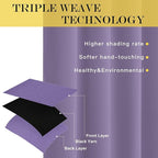 NICETOWN Kitchen Short Blackout Curtain and Drape - Thermal Insulated Solid Grommet Blackout Panel for Patio Bedroom Living Room (Single Panel, 52 inches by 45 inches, Lilac Purple)