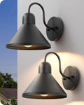 edishine 8in gooseneck barn outdoor wall light, farmhouse, main product view