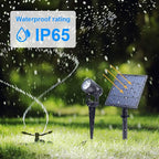 APONUO Metal Solar Spot Lights Outdoor with 9.8ft Cable Solar Powered Landscape Lighting Low Voltage IP65 Waterproof Auto On/Off for Outside Garden Yard Landscape Pathway Garage-Cool White(1-in-1)