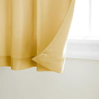 TOWN & COUNTRY BASICS Cabana Solid Heavyweight Indoor Outdoor Curtains, Light Filtering Opacity with Grommet Top, Water Repellent, 2-Pack Set, 54"x108", Sundress Yellow