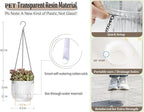 Melphoe 2 Pack Self Watering Hanging Planters Indoor Flower Pots, 6.5 Inch Outdoor Hanging Plant Pot Basket, Plant Hanger with 3Hooks Drainage Holes for Garden Home