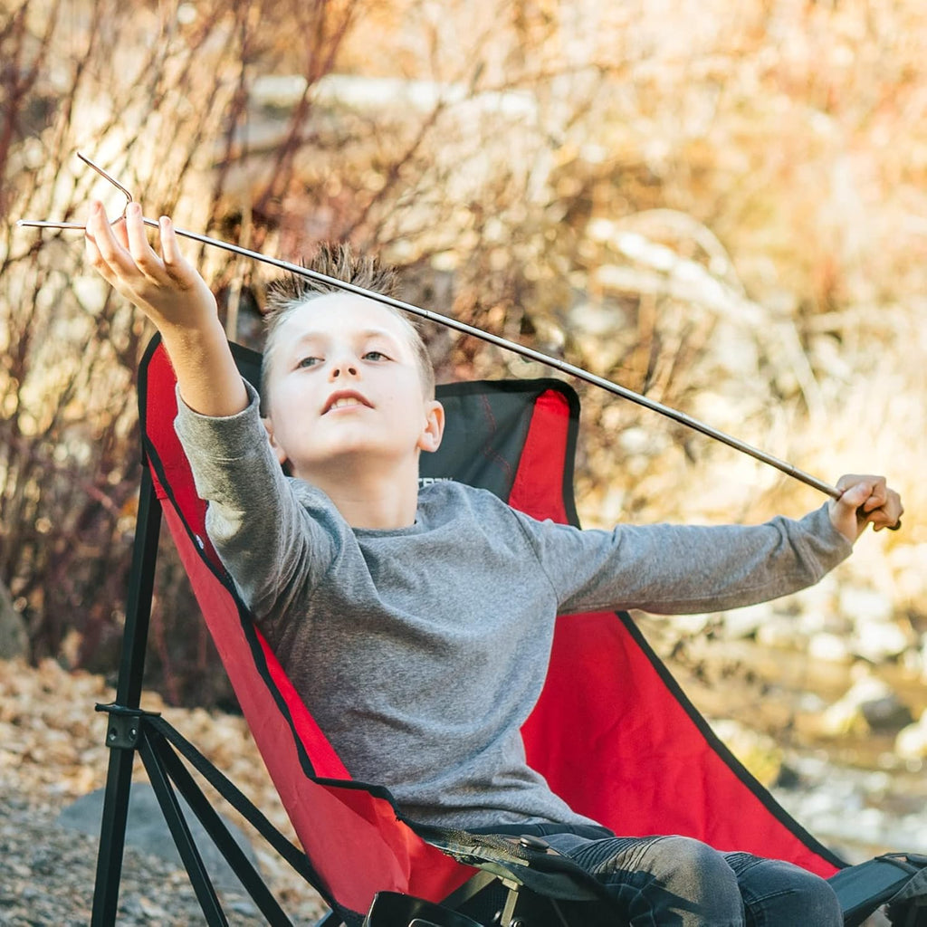 MalloMe Smores Sticks for Fire Pit 45 inch Extra Long - Marshmallow Roasting Sticks Smores Kit -Smore Skewers Hot Dog Fork Campfire Cooking Equipment, Camping Essentials, Outdoor Accessories (4 Pack)