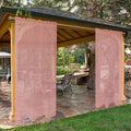 SpaceDresser Waterproof Outdoor Sheer Curtains for Patio - 2 Panels Rod Pocket Indoor Voile Sheer Curtain for Living Room,52W x 108L inch, Blush