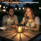 Solar Lanterns Lights Waterproof: 4 Pack Metal Hanging Outdoor Lights for Garden Yard Patio - Warm LED Tabletop Pathway Tree Decor - Birthday Spring Gifts for Women Mom 2026