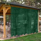 SpaceDresser Waterproof Outdoor Sheer Curtains for Patio - 2 Panels Rod Pocket Indoor Voile Sheer Curtain for Living Room,100W x 108L inch, Foliage Green