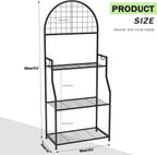 vgmiu 3 tier plant stand indoor outdoor, metal shown in use