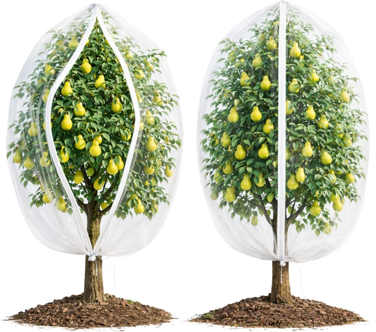 fruit tree netting cover with zipper & drawstring, main product view