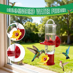 Window Mount Wild Bird Feeder Set of 3, Large & Small Seed Feeders + Hummingbird Water Station, Heavy-Duty Suction Cups, Easy Feeding & Drinking Access, Easy Install Outdoor Bird Watching Accessory