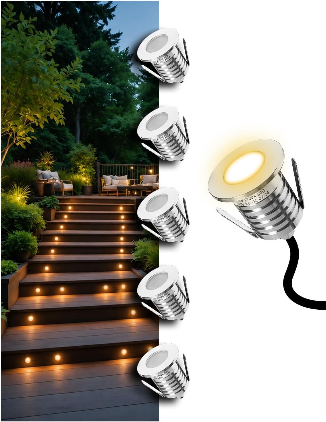 malory 3w recessed low voltage deck light 6, main product view