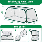 raised garden bed covers - 45"x22"x16", garden row on a desk or shelf